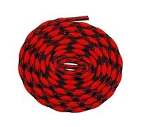 JFNKLFG 2 pair Replacement Laces For Hiking Shoes 4.5mm Textured Round Polyester Cord Non-Slip Shoelaces & Hoodie Drawstrings In Bulk for Hiking Work Boots(5247 Red Black,60cm)