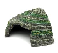 JFNKLFG Resin Rock Cave Decoration Hideout Sunbathing Platform For Pet Cages Tanks Mini Amphibians Snake Gecko Money Turtles for reptile keeping and living