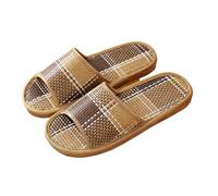 JFNKLFG Summer Home CouplesVine Grass Slippers Indoor Thickened Soft Bottom Wooden Floor SlippersCool(Color 03,[40-41])