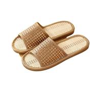 JFNKLFG Summer Home CouplesVine Grass Slippers Indoor Thickened Soft Bottom Wooden Floor SlippersCool(Color 04,[44-45])