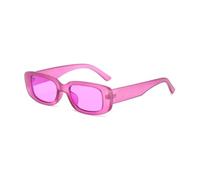 JFNKLFG Vintage Black Square Sunglasses Woman Small Rectangle Sun Glasses Female Gradient Clear Mirror Oculos De Sol