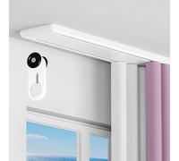 JFOZDM Ceiling Curtain Track, Silent Double Curtain Track, Aluminum Ceiling Curtain Rail, Heavy Duty, Glide Curtains Track for Living Room, Bedroom, Hospital, Bathroom, Easy Assembly