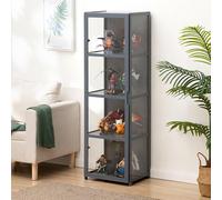 JFOZDM Display Cabinets, Multifunctional Dustproof Glass Display Cabinet, Acrylic Display Cabinet, Hinged door design, Sealed and Dustproof, Display Cabinet for Offices, Bedrooms, Living Rooms