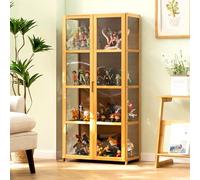 JFOZDM Multifunctional Dustproof Glass Display Cabinet, Hinged Door Design, Sealed and Dustproof, For Offices, Bedrooms, Living Rooms