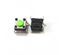 JFQOWCMP 100Pcs 6 * 6 * 5mm Through Hole Micro Push Button Tactile Tact Electronic Switch Brown Blue Black Red Orange Green Yellow White(Giallo)