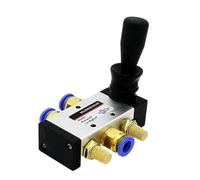 JFQOWCMP 4H210-08 4H310-10 4H410-15 2 Position 5 Port Air Manual Valve Pneumatic Control Valve 5/2 Way Hand Lever Operated Control Valve(With-10mm-Fittings,4H410-15)