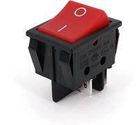 JFQOWCMP Rocker Switch 5Pcs R Series 32x25mm 4Pin ON-Off High Current 20A DPST(5pcs Red)