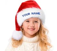 jfs Personalized Christmas Hat Personalised Santa Hat, Family Santa Hat, Customizable Christmas Hats Kid Christmas Hat Santa Hats Personalized,Embroidered Name Hat (45x32cm)