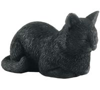JFSM INC. 3.5" Black Cat Sleeping Figurine - Gifts for Cat Lovers, Holiday Stocking Stuffer, Cat Lover Gifts, Cat Decor for Cat Lovers,