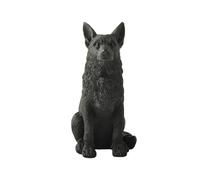 JFSM INC. 3.5" Black German Shepherd Dog Figurine - Elegant Resin Dog Statue, Holiday Stocking Stuffer, Gifts for German Shepherd Lovers, Pet Memorial or Home Office Décor
