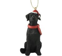 JFSM INC. Black Labrador Christmas Tree Ornament Figurine Collectible - Black Lab Gifts, Black Lab Ornaments, Black Lab Décor, Dog Lover Gifts, Christmas Tree Decorations