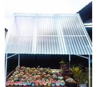 JFUTD 2.5mm Clear Roof Sheet,Corrugated Roofing Sheets,Insulating Roofing Cladding Panel,Sun Roofing Tiles Fiberglass Daylighting Panels,Rainproof Carport,1/2/4/6/8/10/15 Pcs(10 Pcs,0.9x1.9m/35x75in)