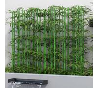 JFUTD Artificial Bamboo Plant Privacy Fence Screen - Real Bamboo Poles & UV-Resistant Faux Leaves for Indoor Outdoor, Fake Plants for Garden, Patio - Balcony Privacy Cover(60 Pack,1.2m/3.9ft Tall)