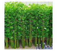 JFUTD Bamboo outdoor privacy screen Large Artificial Bamboo Plants Trees, 3ft 4ft 5ft 6ft 6.5ft Tall, Artificial Fake Bamboo Plant with Leaves(10 Pack,2m/6.5ft Tall)