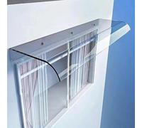 JFUTD Window Awning 50cm 60cm 70cm 80cm 90cm 120cm Clear Door Canopy Polycarbonate Cover Patio Exterior Awnings Anti-UV Rain Snow Protection(40x80cm/16 x31)