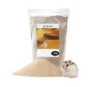 JFWOD Hamster Bath Sand, 3lb Dust Free Desert Sand or Potty Litter Sand for Hamster Chinchillas Gerbil Syrian Mice Small Animals(Beige)