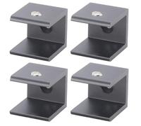 JfwuHap Glass Clips,4 Pcs Wall Mounted Glass Clamps Glass Shelf Bracket Clips Glass Sheet Holder Clamp Adjustable Wall Mounted Glass Clamps Fit for 16-20mm Thickness