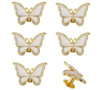 JfwuHap Vivicap 6 Pcs Elegant Beautiful Butterfly Bee Animal Knob Furniture Decorative Pull Handle Hardware for Home Cabinet Drawer Cupboard Dresser Bathroom Kitchen Wardrobe … (Gold Butterfly)