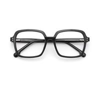 JFXQDR Plus Size Blue Light Filter Glasses for Women & Men, Square Gaming Screen Glasses Anti Glare & UV RF6215, black, Medium
