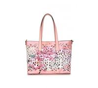 JFY 2-in-1 matching Crossbody and open top Laser cut pattern Tote Bag (Pink)