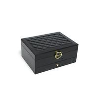 Jfy 2 Layers Lockable Jewellery Storage Box With Drawer In Black Black One Size