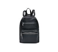 JFY 2 Zipped Front Pockets Backpack (Black)