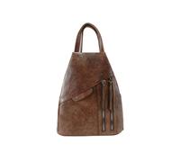 Jfy 3 Exterior Zippered Pockets Backpack With Handle In Dark Brown Dark Brown One Size