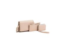 Jfy 3 In 1 Crossbody Handbag Set With Purse And Pouch In Beige Beige