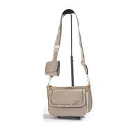 JFY 3 In 1 Set of Matching Coin Wallet with 2 Cross Body Bags (Beige)