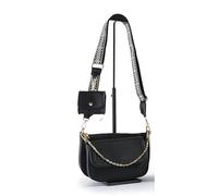 JFY 3 In 1 Set of Matching Coin Wallet with 2 Cross Body Bags (Black)