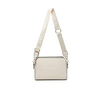Jfy 3 Zip Top Compartments Canvas Strap Cross Body Bag In Beige Beige One Size
