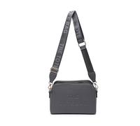 Jfy 3 Zip Top Compartments Canvas Strap Cross Body Bag In Dark Grey Dark Grey