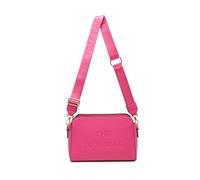 Jfy 3 Zip Top Compartments Canvas Strap Cross Body Bag In Fuchsia Fuchsia