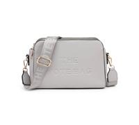 Jfy 3 Zip Top Compartments Canvas Strap Cross Body Bag In Light Grey Light Grey