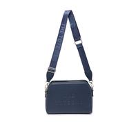 Jfy 3 Zip Top Compartments Canvas Strap Cross Body Bag In Navy Navy