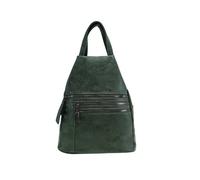 Jfy 4 Exterior Zippered Pockets Backpack With Handle In Dark Green Dark Green