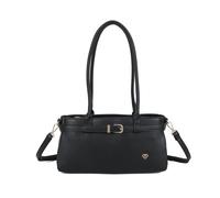 Jfy Baguette Dual Top Handles Shoulder Bag In Black Black