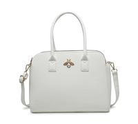 JFY Bee Badge Triple Top Zipped Compartments Tote Bag