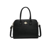 Jfy Bee Badge Triple Top Zipped Compartments Tote Bag In Black Black One Size