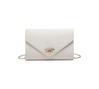 JFY Bee Lock Clasp Suede Clutch Bag