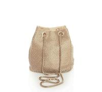 JFY Bucket Shape All Around Diamante Clutch Bag (Rose Gold)