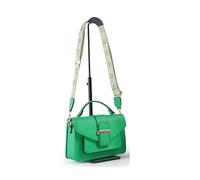 JFY Buckle Canvas Strap Top Handle Cross Body Bag (Green)