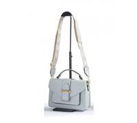 Jfy Buckle Canvas Strap Top Handle Cross Body Bag In Grey Grey One Size