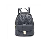 Jfy Buckled Front Pocket Backpack In Dark Grey Dark Grey