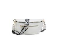 JFY Canvas Strap Bum Bag with Tassels (White)