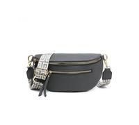 Jfy Canvas Strap Sling Chest Bag With Tassels In Grey Grey One Size