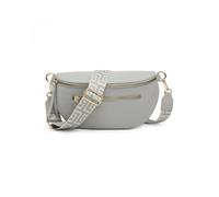 Jfy Canvas Strap Sling Chest Bag With Tassels In Light Grey Light Grey