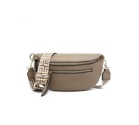 Jfy Canvas Strap Sling Chest Bag With Tassels In Taupe Taupe One Size