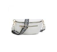 Jfy Canvas Strap Sling Chest Bag With Tassels In White White One Size
