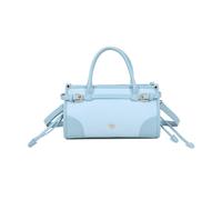 Jfy Cario Co. Baguette Dual Top Handles Shoulder Bag In Aqua Aqua